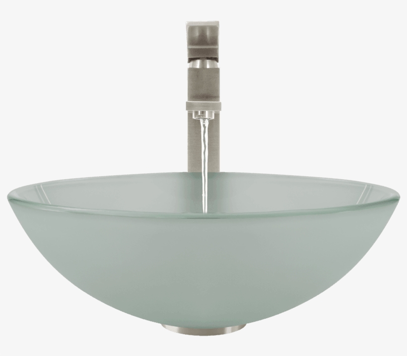 602 - René By Elkay R5-5002-r9-7003-bn Frosted Glass Vessel, transparent png #492417