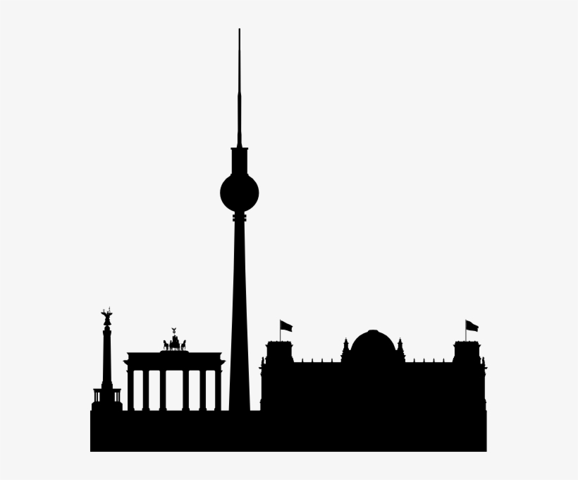 Berlin Skyline Black Simple Clip Art - Berlin Clipart, transparent png #492437