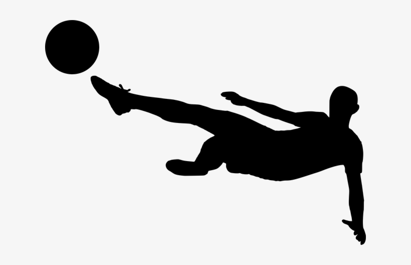 Silhouette, Football, Soccer, Ball, Boy, Competition - Pemain Bola Hitam Putih, transparent png #492527