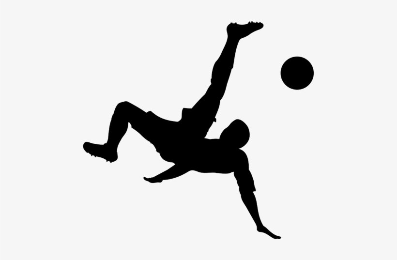 American Football Player Silhouette Png For Kids - Soccer Bicycle Kick Silhouette, transparent png #492661