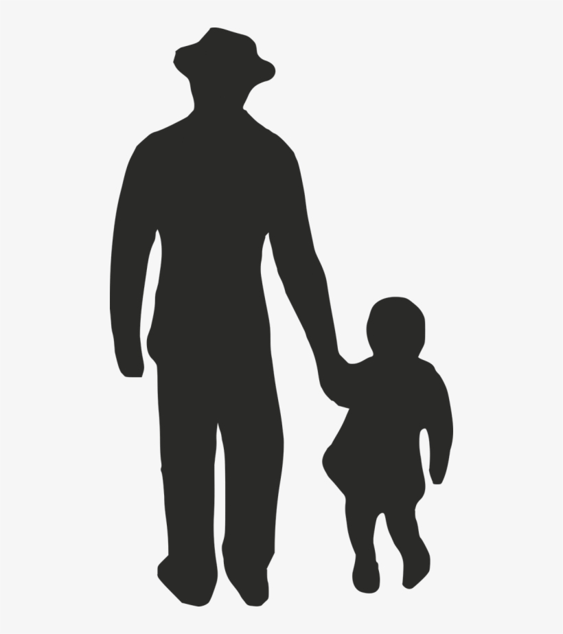 Sylwetka Człowieka Z Dzieckiem, transparent png #493222