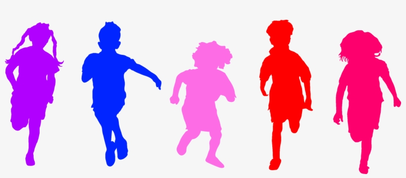 Recently I Visited A Neighbor Home And There Was A - Silhouette Of Three Children, transparent png #493249