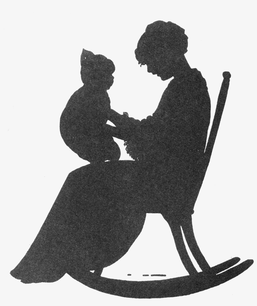 Rockin' Grannies And Grampas - Grandma And Granddaughter Silhouette, transparent png #493556