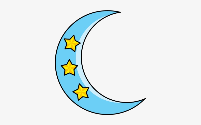 New Crescent Moon Clip Art - Blue Crescent Moon Clipart, transparent png #493558