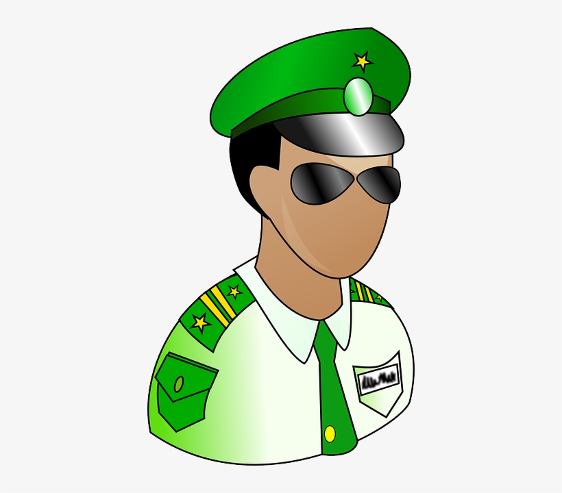 Soldier, Officer, Major, Green, Army, Sunglasses - Police Man, transparent png #493703