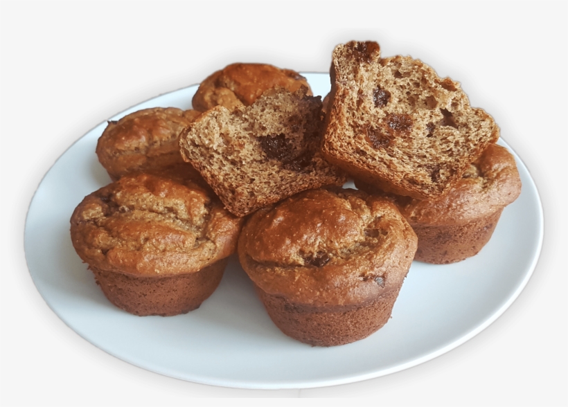 Protein Peanut Banana Chocolate Chip Muffins - Muffin, transparent png #493898