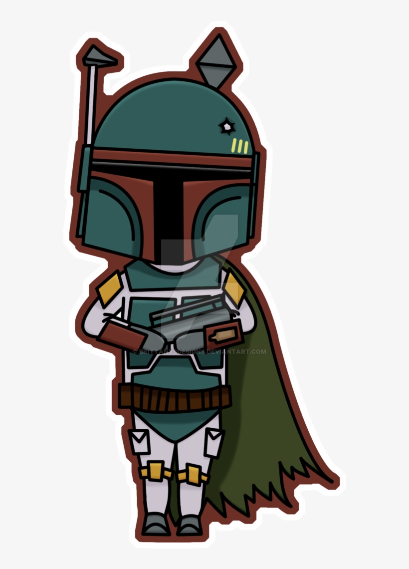 28 Collection Of Chibi Boba Fett Drawing - Star Wars Boba Fett Chibi, transparent png #494028