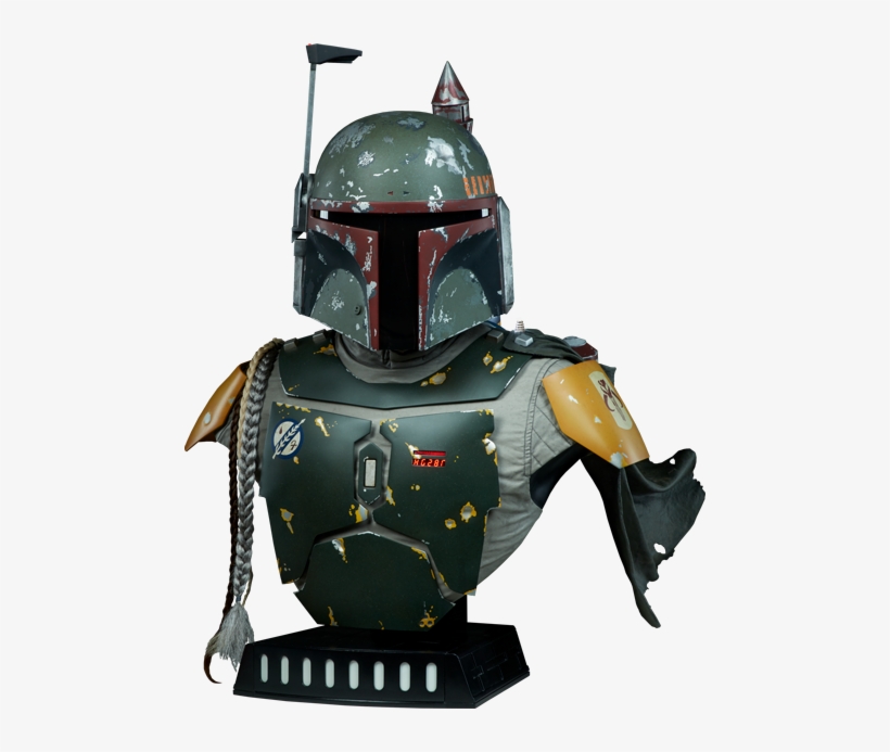 Star Wars Boba Fett Life-size Bust By Sideshowcollectibles - Boba Fett Bust, transparent png #495229