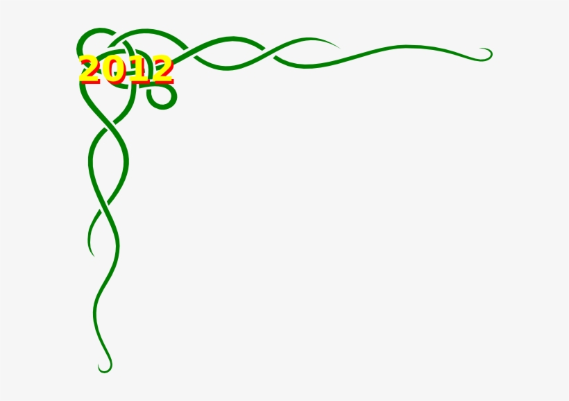 Celtic Green Scroll Border 2012 Png Clip Arts, transparent png #495431