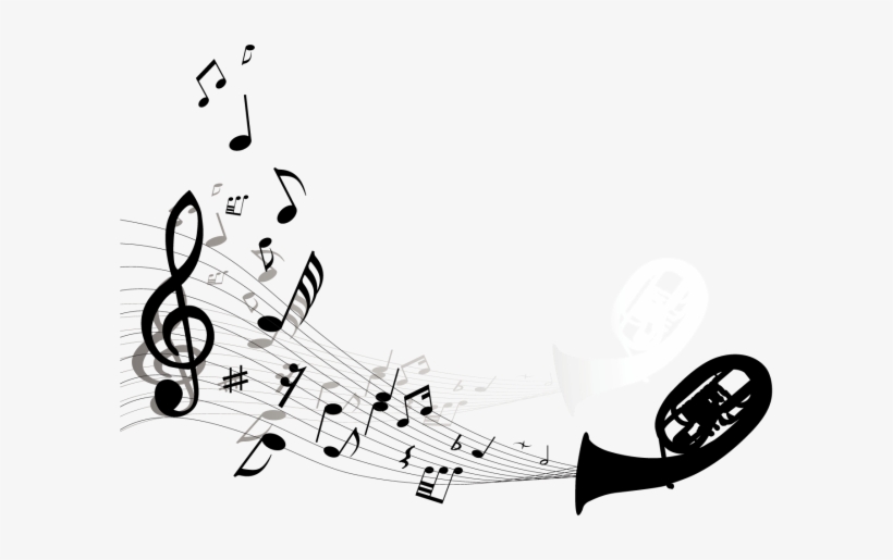 Blowing Instruments - Transparent Background Music Notes, transparent png #495565