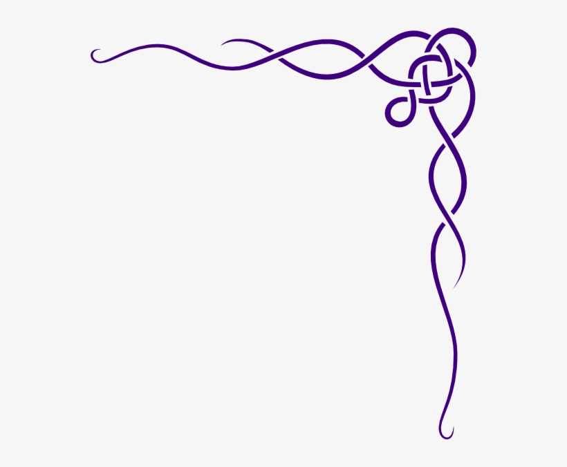 Clip Art Black And White Library Celtic Knot Purple - Celtic Knot Corner Borders, transparent png #495700