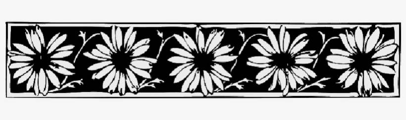 Mb Image/png - Flower Border Clipart Black, transparent png #495729
