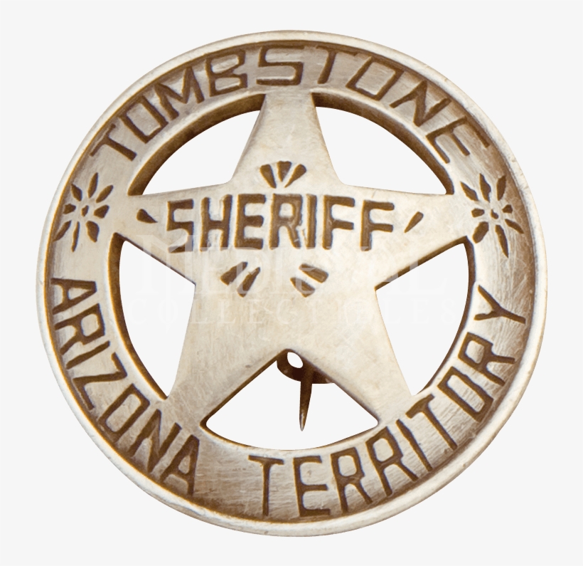 Round Tombstone Sheriff Badge - Arizona Territory Tombstone Sheriff Old West Badge, transparent png #495780