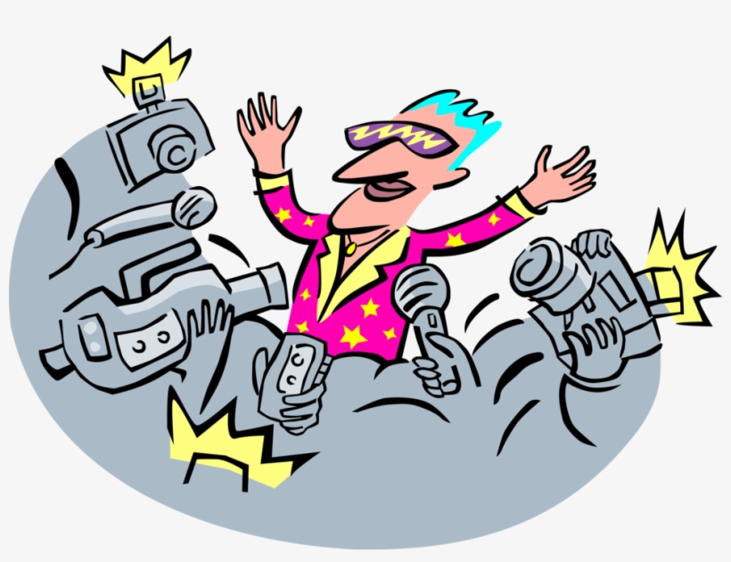 Graphic Library Library Celebrity Faces Paparazzi Vector - Clip Art