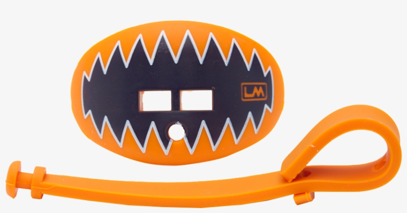 Loudmouthguard Shark Teeth Tiger Light Orange Navy - Loud Mouth Shark Teeth Raider Pacifier Lip Protector, transparent png #496375