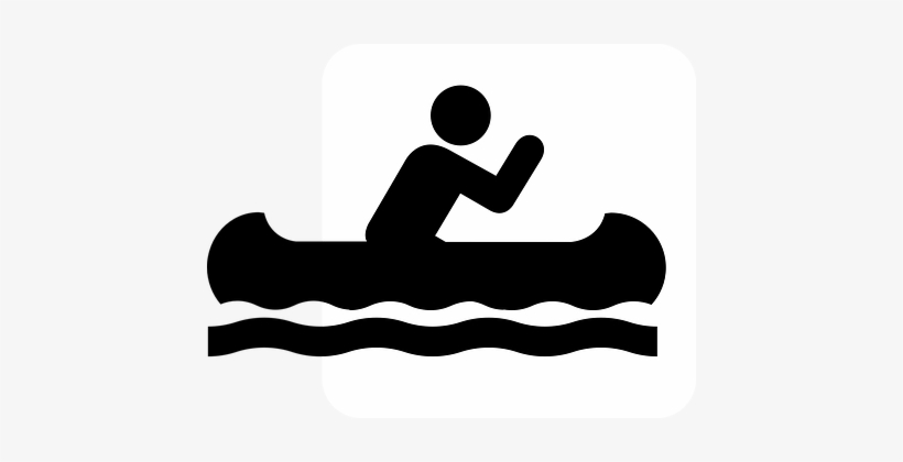 Canoe Sign Symbol Icon Boat Water Activity - Canoeing Clip Art, transparent png #497436