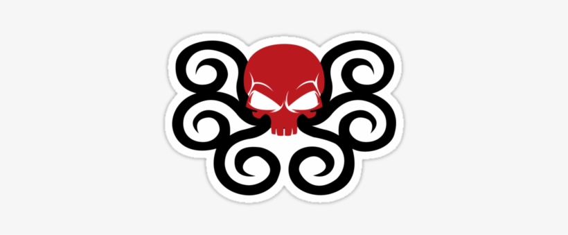Hydra Red Skull Logo" Stickers By Riskgambits - Red Skull, transparent png #497505