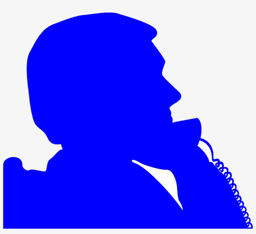 Telephone Clipart Silhouette - Phone Talking Man Silhouette, transparent png #497952