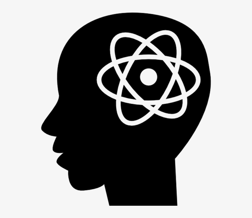 Atom Symbol In Man Head Free Vector Icon Designed By - Icon, transparent png #497957