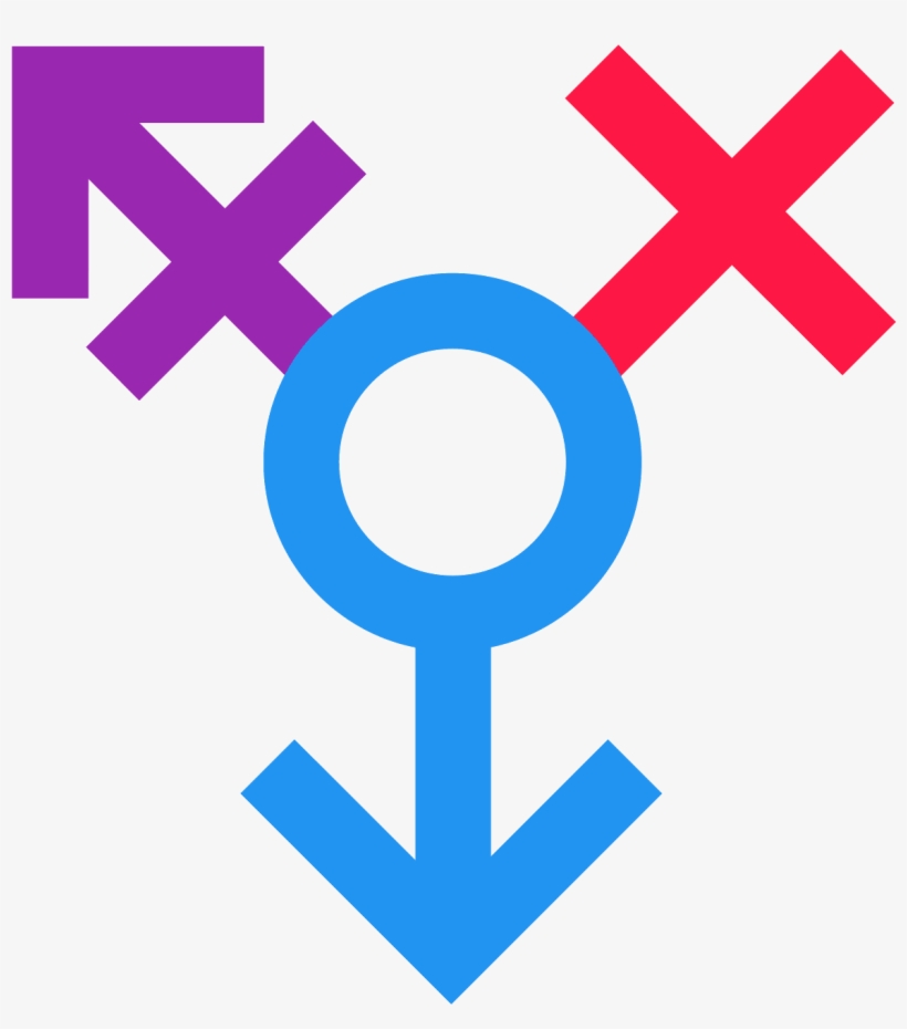 The Icon Is A Logo For Genderqueer - Lack Of Gender Identities, transparent png #498968