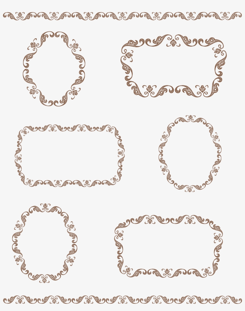 Vector Vintage Borders Png Download - Frame Border Tag Clipart, transparent png #499141