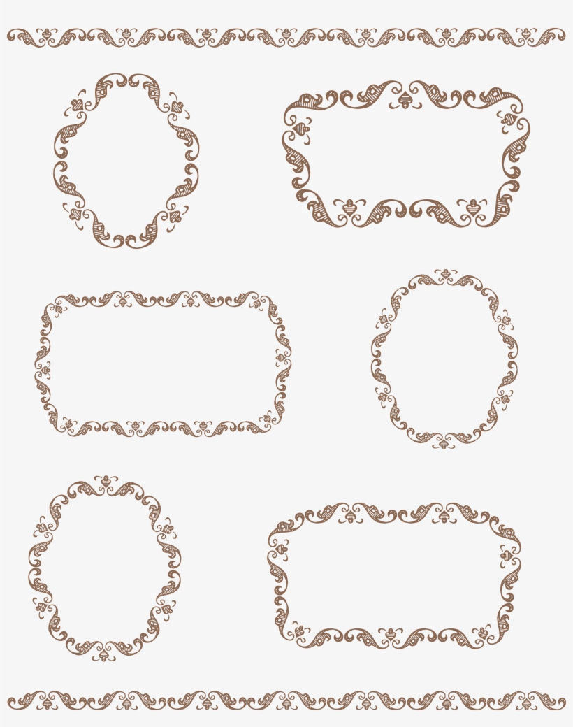 Vector Vintage Borders Png Download - Frame Border Tag Clipart, transparent png #499141