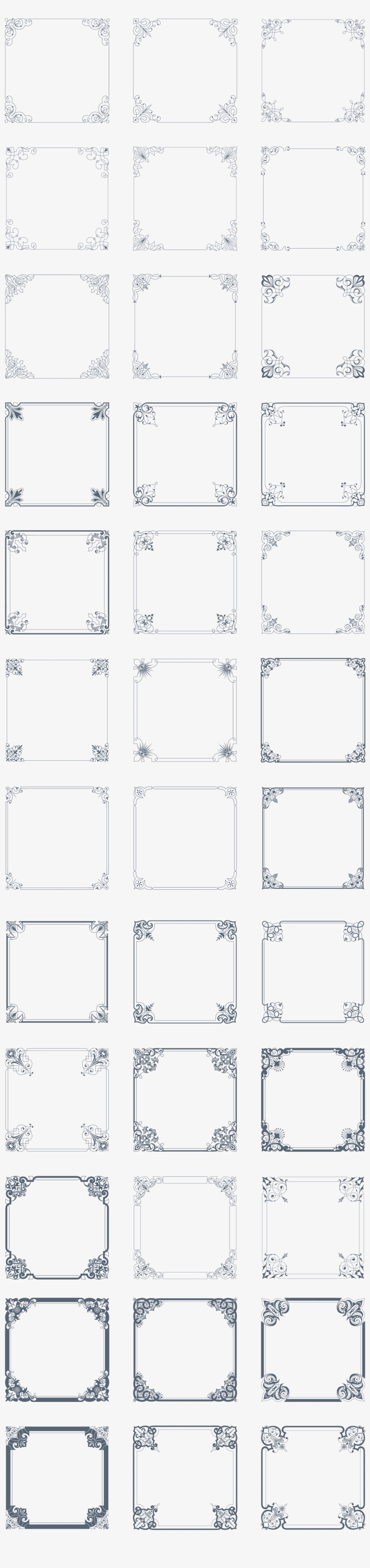 Preview All The Vintage Vector Borders, Carefully Traced - Parallel, transparent png #499170