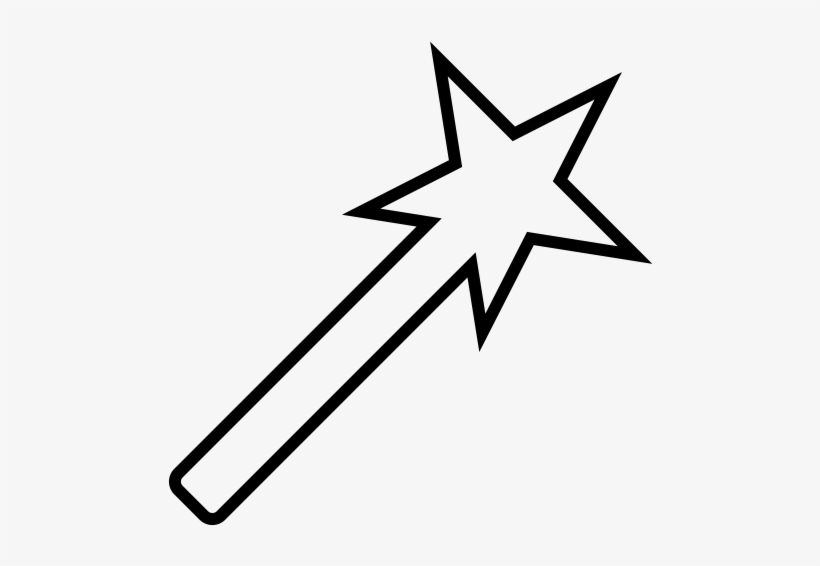 Magic Wand Rubber Stamp - Sterne Clipart Schwarz Weiß, transparent png #499192