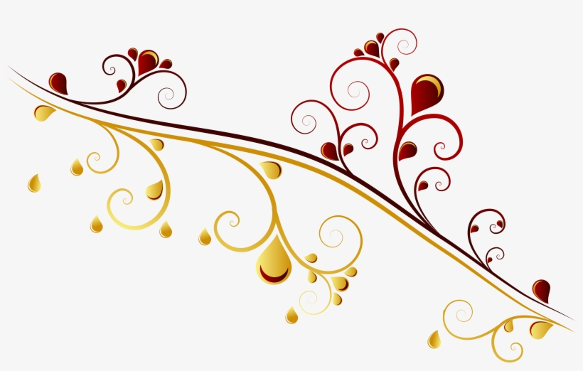 Gold Ornament Euclidean Vector Red - Gold Ornament Vector Png, transparent png #499235