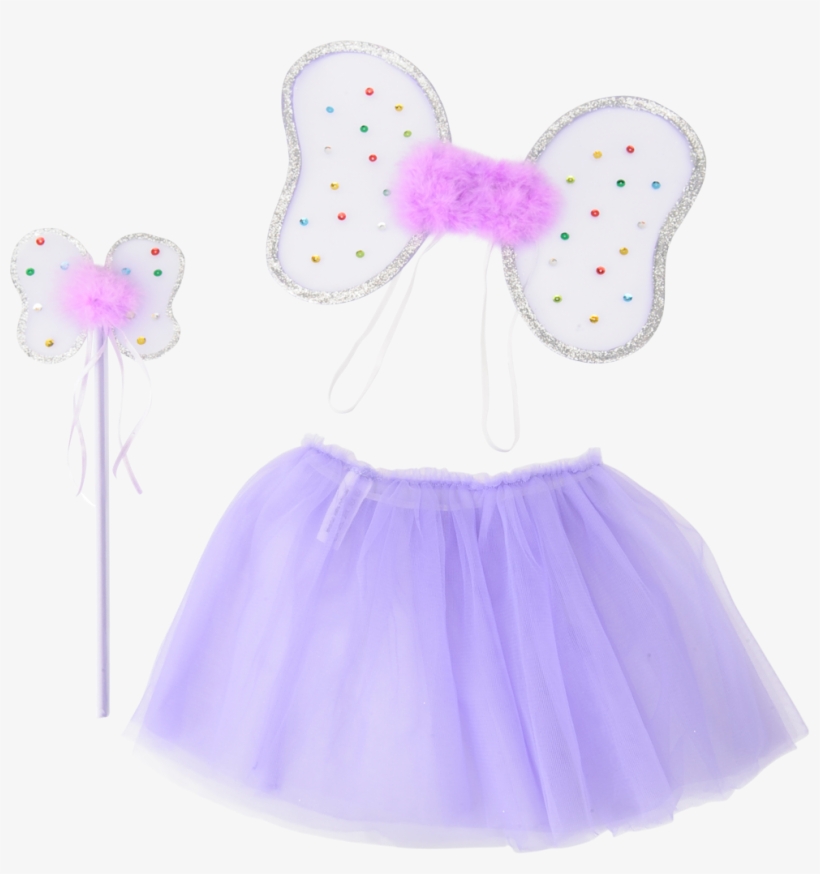 Msb Fairy Set, Purple, Wand/wings/tutu, Purple, Large - Miniskirt, transparent png #499256