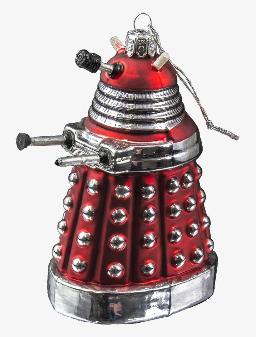Dalek Red 5" Glass Christmas Ornament - Doctor Who - Dalek (red) 5" Glass Xmas Ornament, transparent png #499405