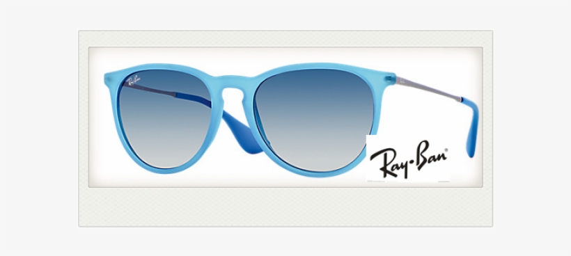 Fake Ray Ban Rb4171 Sunglasses Blue Gunmetal Blue Gradient - Erika Ray Ban Light Blue, transparent png #499518