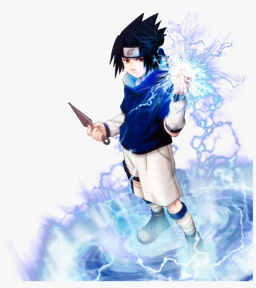 Best Anime Images - Sasuke Con El Sharingan Y El Chidori, transparent png #499550