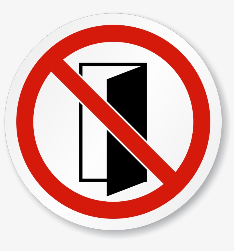 Do Not Close/open Door Symbol Iso Prohibition Sign - No Drugs And Alcohol Sign, transparent png #499832