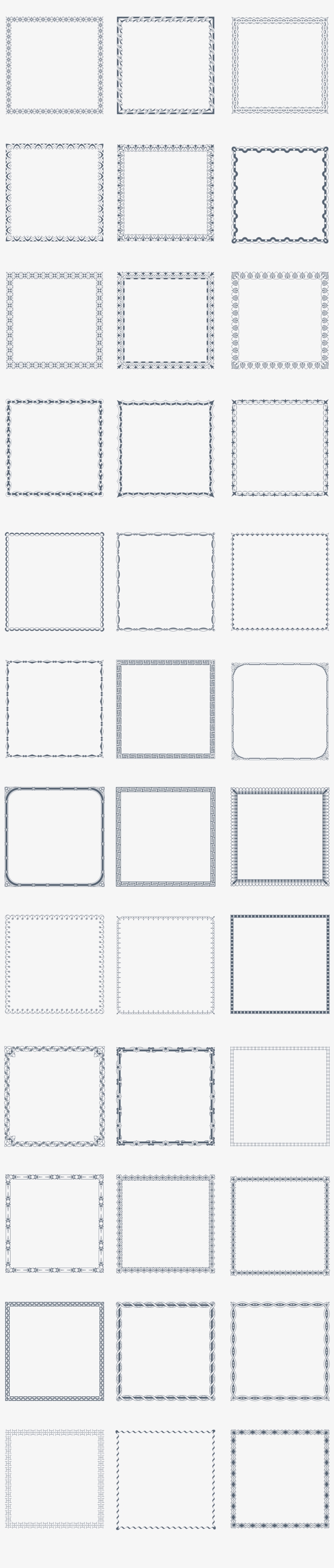 Preview All The Vintage Vector Borders, Carefully Traced - Musical Composition, transparent png #499882