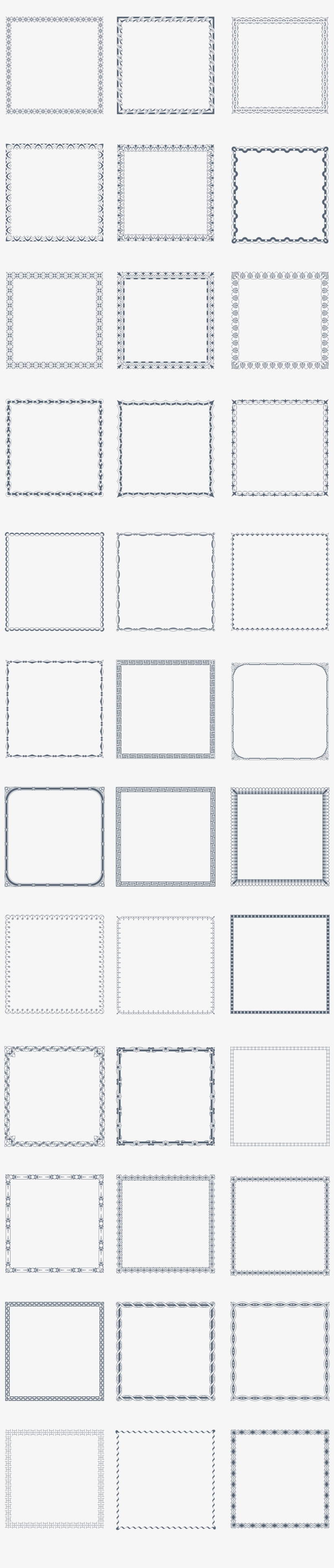 Preview All The Vintage Vector Borders, Carefully Traced - Musical Composition, transparent png #499882