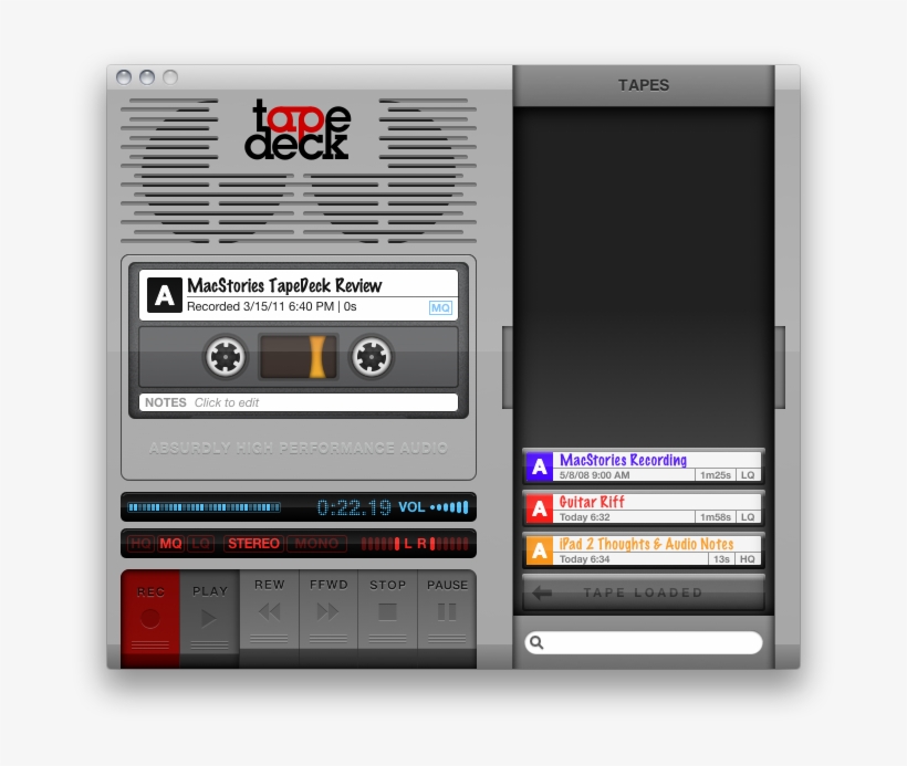 Much Like Tinyvox Which We Looked At Recently, You'd - Tape Deck, transparent png #4900212