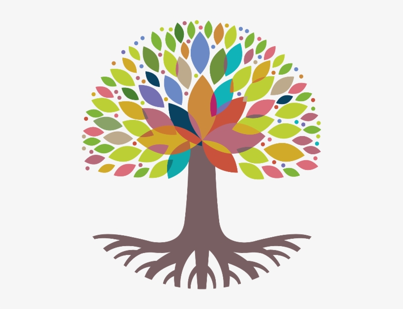 “you Will Find That It Is Necessary To Let Things Go - Colorful Tree With Roots, transparent png #4900651
