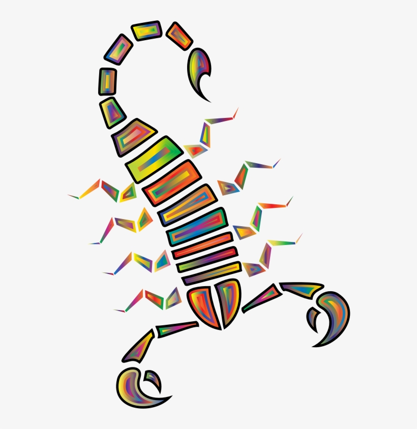 Colorful Abstract Tribal Scorpion - Scorpion, transparent png #4900971