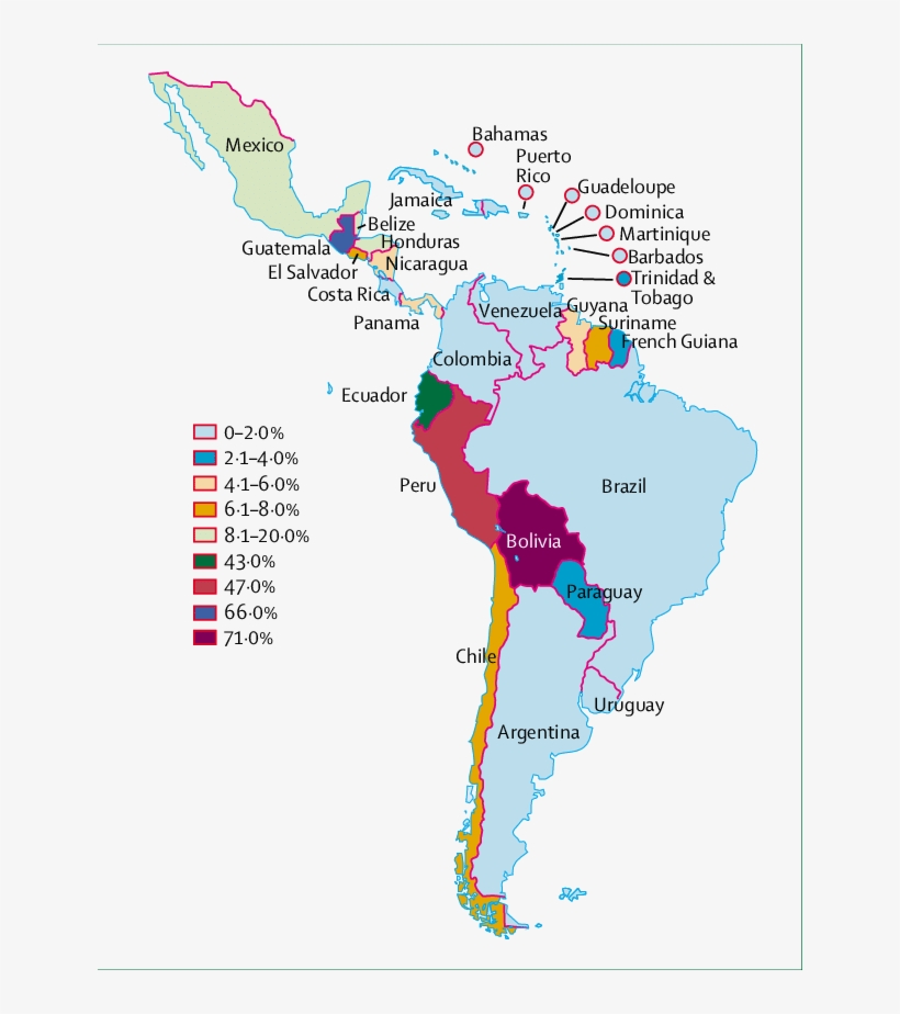 Percentage Of Indigenous Population With National Population - Percentage Of Indigenous People In Latin America, transparent png #4901693