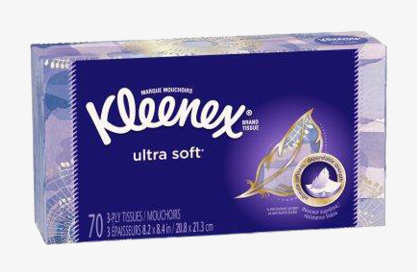 Kleenex Ultra Facial Tissues Box Of 70, 3-ply Sheets - Kleenex Trusted Care 210, transparent png #4903643