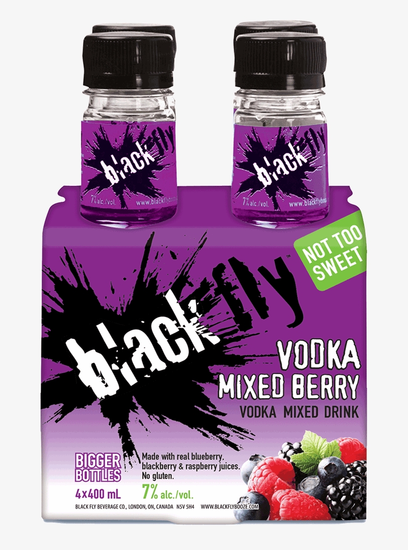 Black Fly Mixed Berry - Black Fly Vodka, transparent png #4905197