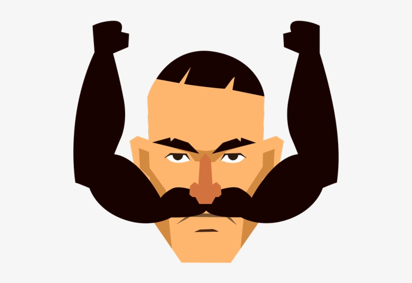 Moustache Moji Messages Sticker-0 - Moustache, transparent png #4905350