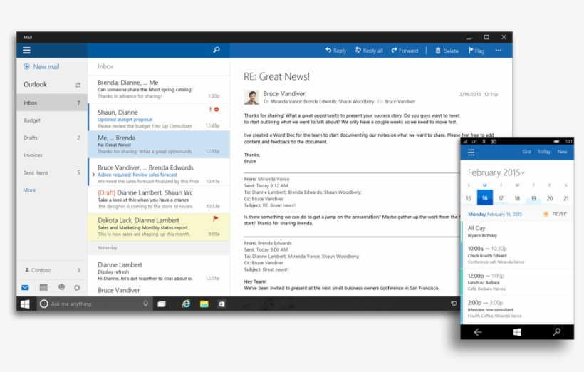 Pxljm9t - Office Outlook Windows 10, transparent png #4905811