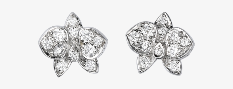 Caresse D'orchidées Par Cartier Earrings - Earring, transparent png #4906089