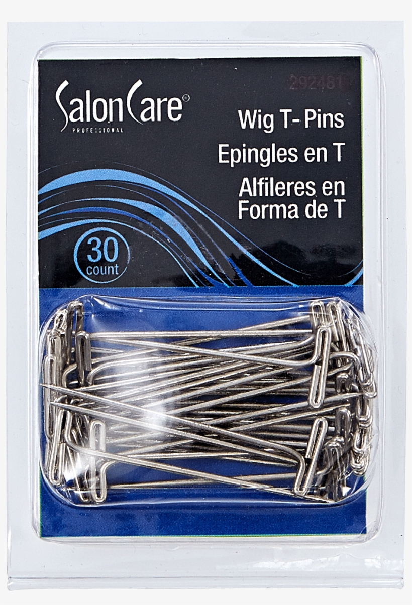 Salon Care Steel Wig T-pins (2 Pack), transparent png #4906195