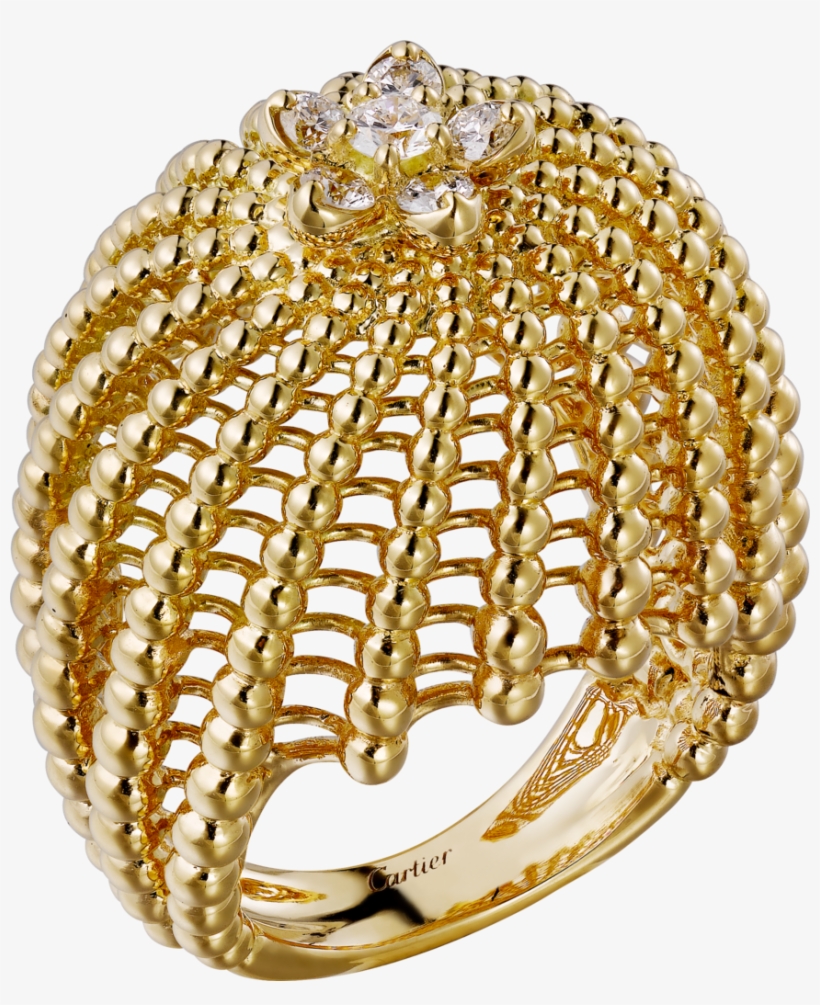 Cactus De Cartier Ringyellow Gold, Diamonds - Cactus De Cartier Ring, transparent png #4907082