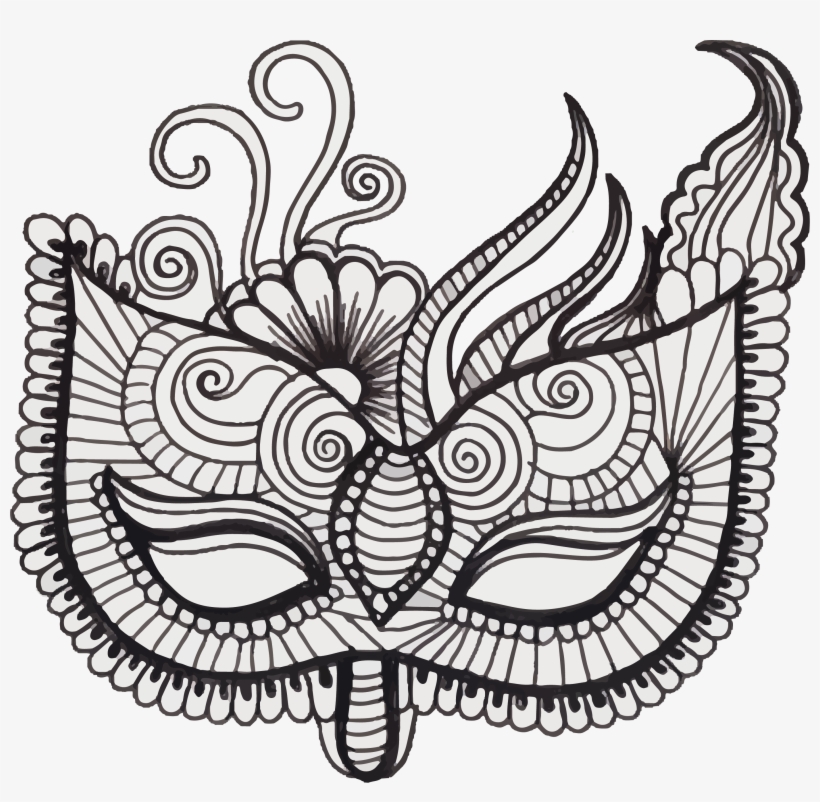 Mask Masquerade Ball Headgear - ภาพ วาด หน้ากาก แฟนซี, transparent png #4907887