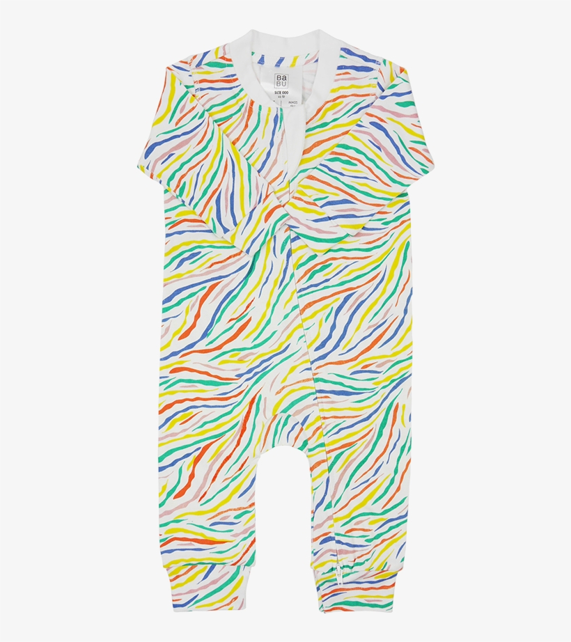 Multi Colour Zebra Print Onsie - Onesie, transparent png #4908588