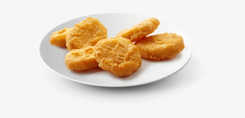 6 Nuggets - Onion Rings On A Plate, transparent png #4909864